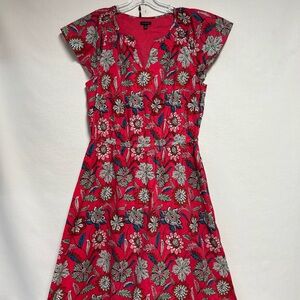 Talbots pink Floral Midi Dress size 12